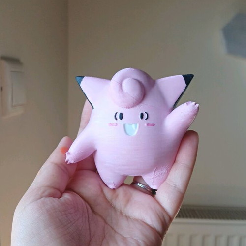 Clefairy 3D printed figure painted with acrylics like new