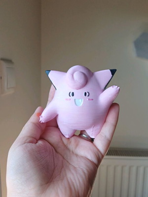 Clefairy 3D printed figure painted with acrylics like new