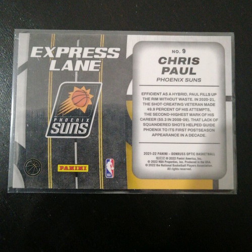 Chris Paul 2021-22 Panini Donruss Optic card like new