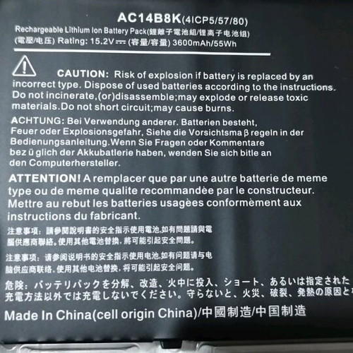 Μπαταρία για φορητό Acer Aspire E3 V3 Chromebook 11 13 TravelMate B115 AC14B8K νέα