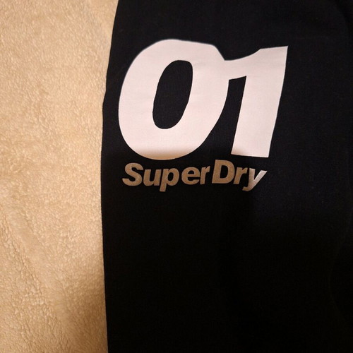 Superdry sweatshirt black XL like new with logos