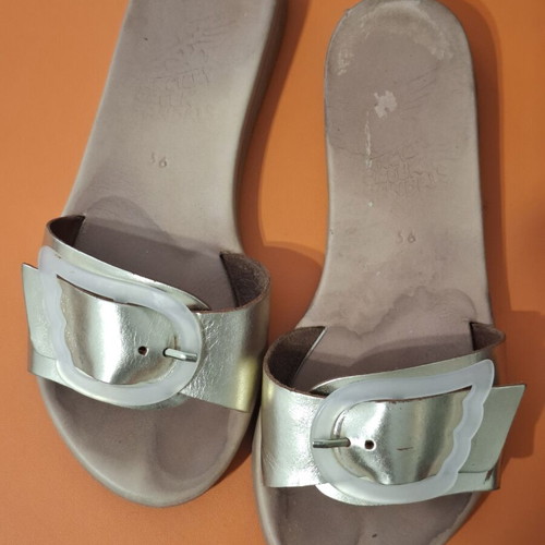 Ancient Greek Sandals Aglaia μοντέλο σαγιονάρες, χρυσαφί