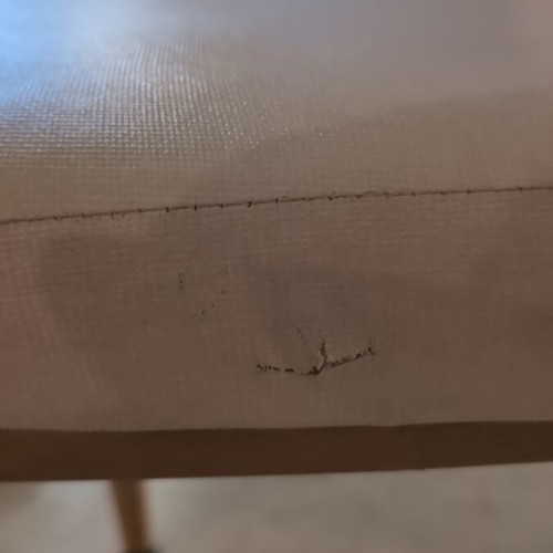 Chair white leatherette used