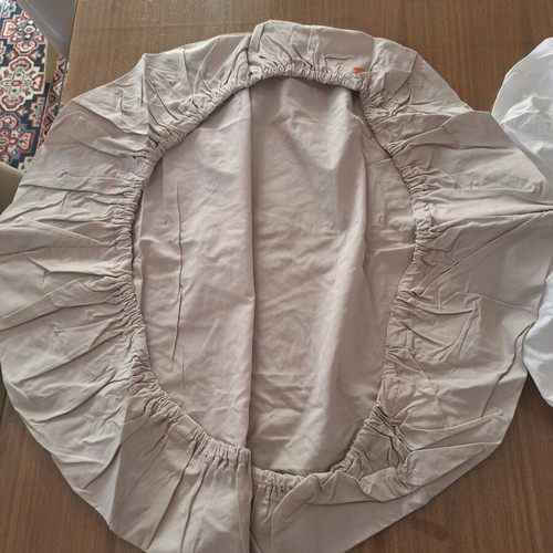 Stokke Sleepi Mini V3 fitted baby sheet like new, white and beige