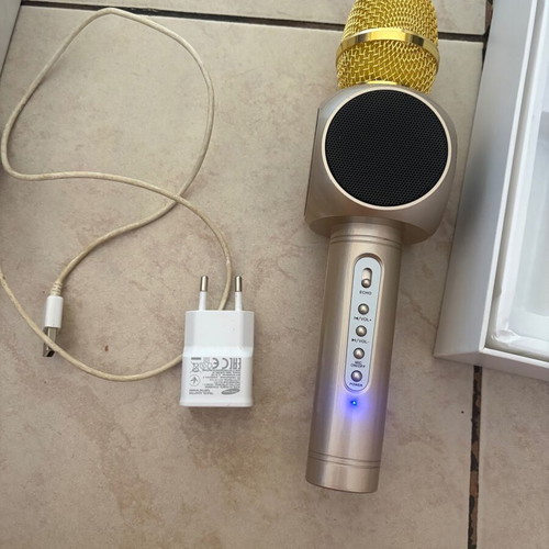 Magic Karaoke Player E103 wireless microphone, gold