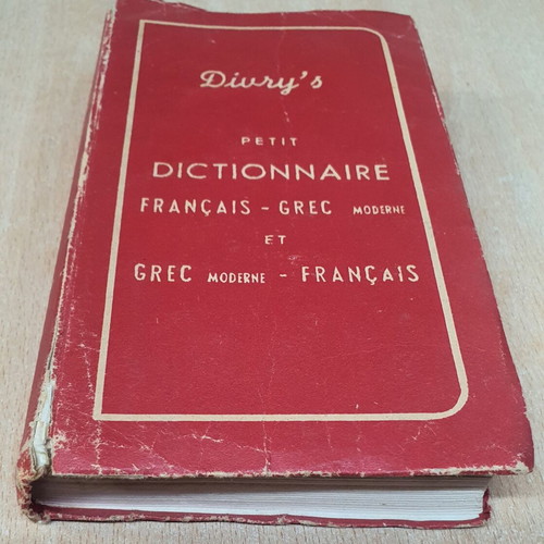 Divry's Petit Dictionnaire French-Greek and Modern Greek-French dictionary used