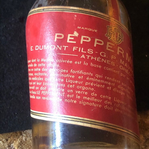 Bottle Authentic Vintage Liquer Peppermint 1960s New