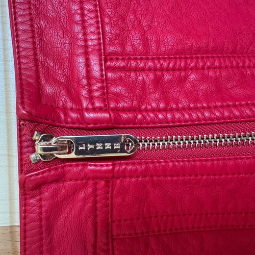 Lynne leather skirt new, red, size S