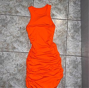 Neon πορτοκαλι φορεμα