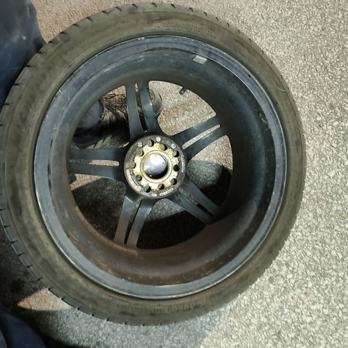 Rims 215/45 R18 used, one rim has a dent