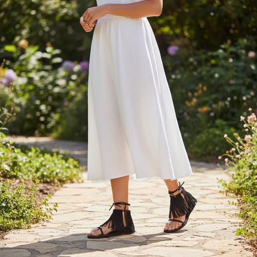 Miu Miu black suede gladiator flat sandals with fringes