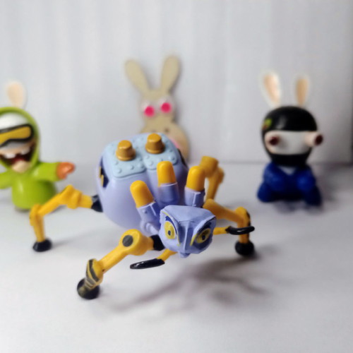 Rabbids figures and collectible spider new with wooden bunny