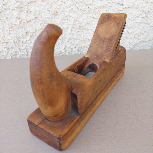 Wooden plane used, antique woodworking tool