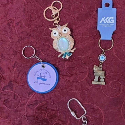 Keychains set of 4 pieces new and used