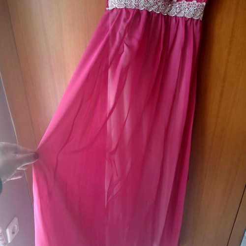 Fuchsia Maxi Dress Shine 2gether like new with lace detail