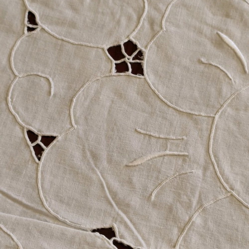 Handmade cutwork tablecloth like new 160x250