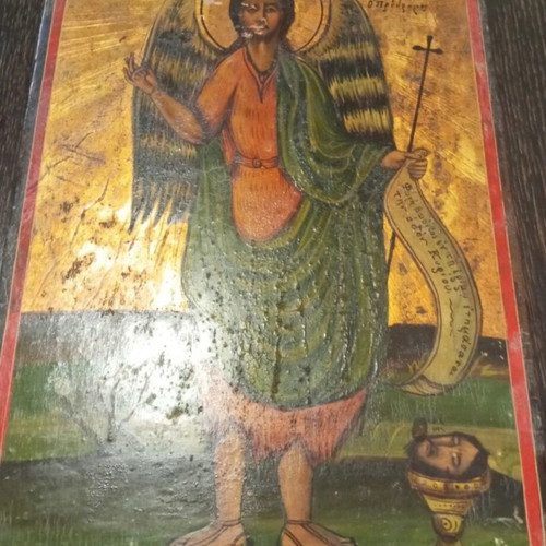 Icon of Saint John the Baptist used, 30×22 cm, over 100 years old