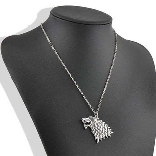 Game of Thrones House Stark Necklace like new, silver pendant
