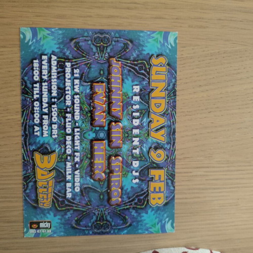 Rave Flyer Amorphia 1997 Club Battery vintage memorabilia like new