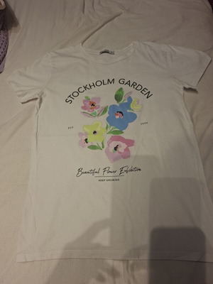 Stradivarius T-shirt, white, size M