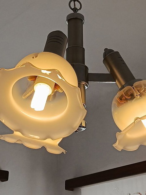 Murano ceiling light vintage blown glass