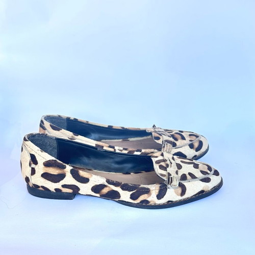 Zara animal print moccasins like new, size 40, beige