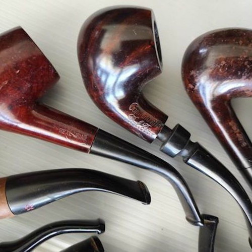 Tobacco pipes used, collection of 11 pieces