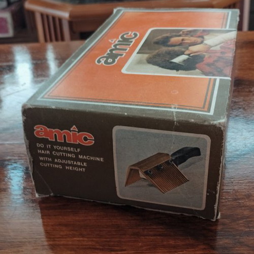 Amic hair clipper box used, vintage 1970s