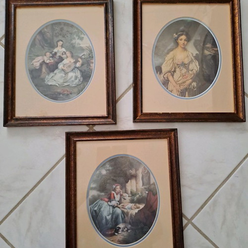 Vintage classic era frames like new, pack of 3, 34x28 cm