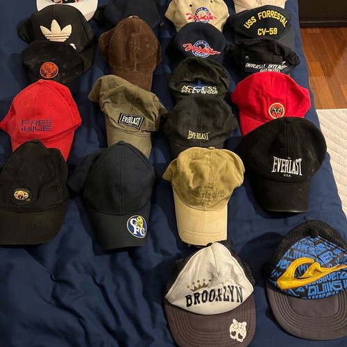 Jockey hats used, athletic casual beach style with adjustable strap