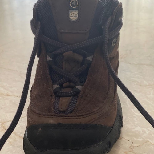Timberland kids hiking shoes used, brown, size 27-28