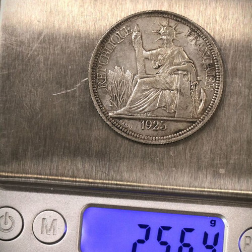 1 Piastre French Indochina 1925 Silver Plated Replica Coin New