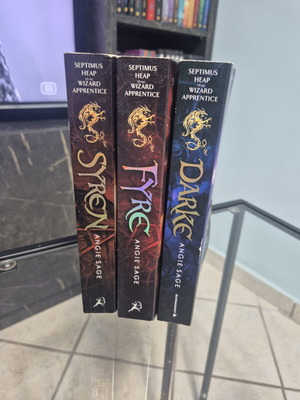 Septimus Heap Wizard Apprentice books 5-7 set by Angie Sage