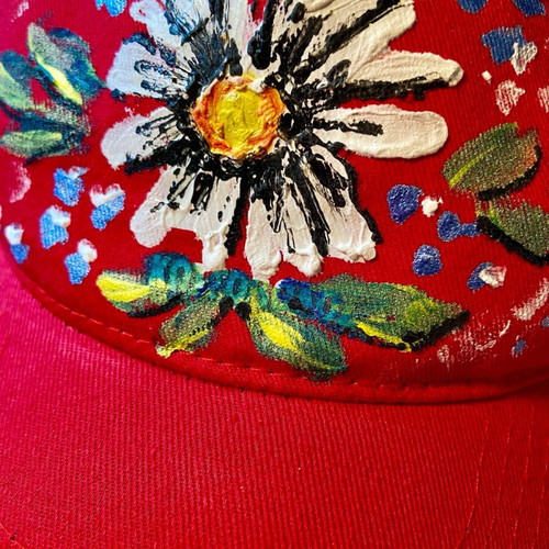 Painted hat new, unique, for all occasions