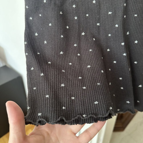 T-shirt with stars Pull & Bear like new, black and white, XS