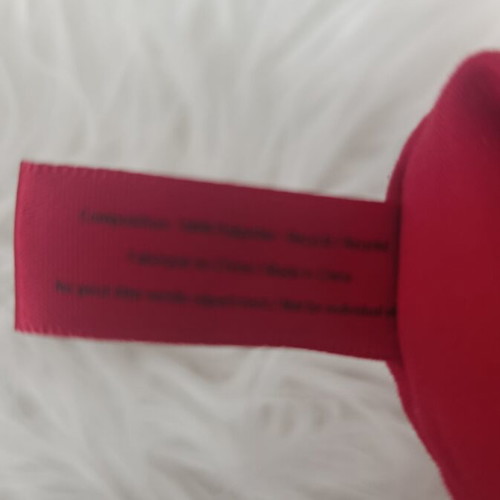 Armani Beauty red cosmetic pouch