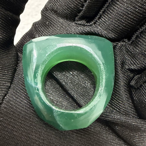 Ring with green agate new