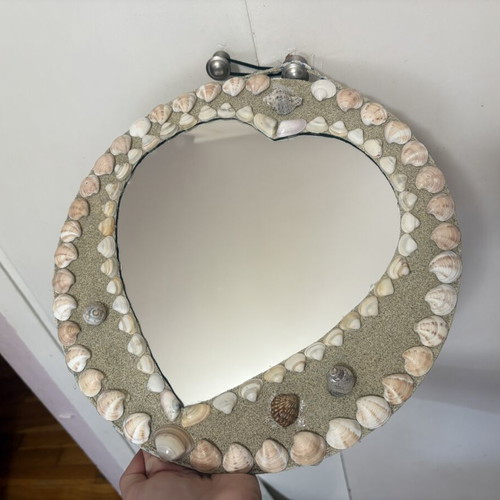 Handmade heart mirror summer style, like new