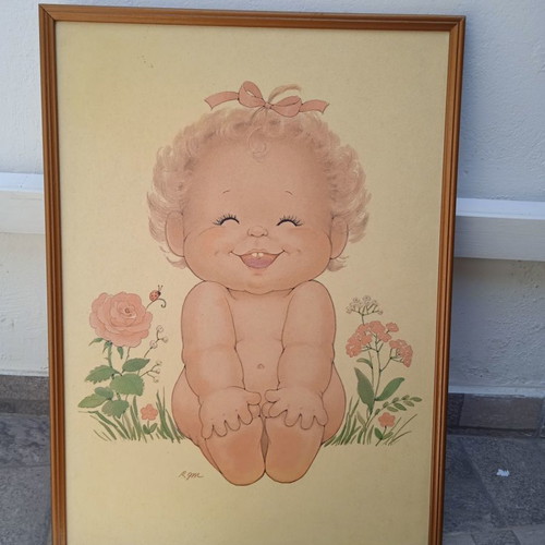 Wall frame used, size 60x43 cm