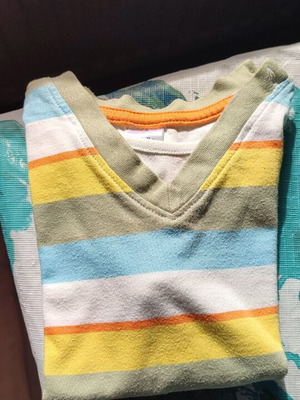 Striped baby t-shirt size 80 like new, spring