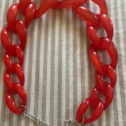 Necklace, silver color