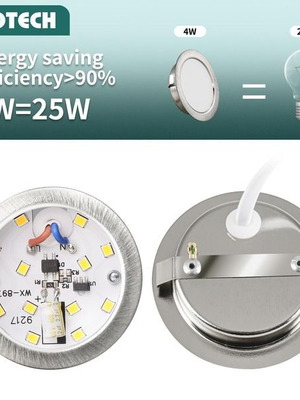 Kyotech 6-piece LED furniture spotlights 3.5W 3000K IP44 nickel