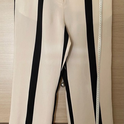 Acne Studios pants size 38 FR/42 IT like new, linen and viscose cream with black stripes