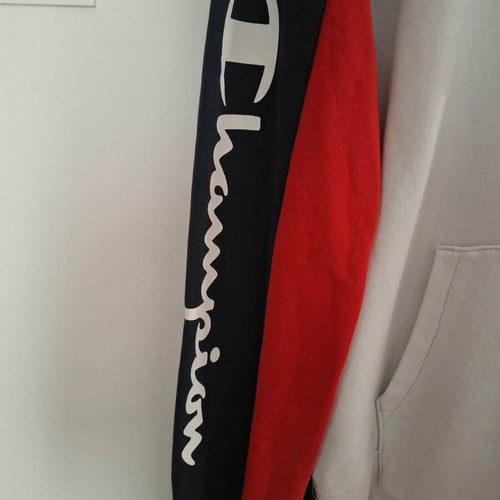 Champion Colorblock Hoodie Men’s Like New Tricolor Blue White Red