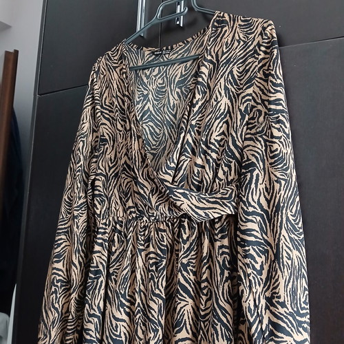 Shein leopard maxi dress like new, beige, size XXL