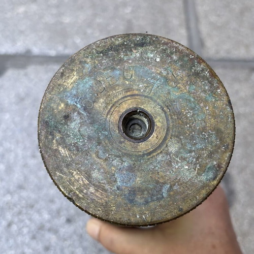 Brass Artillery Shell Decorative Vase 1936 Used