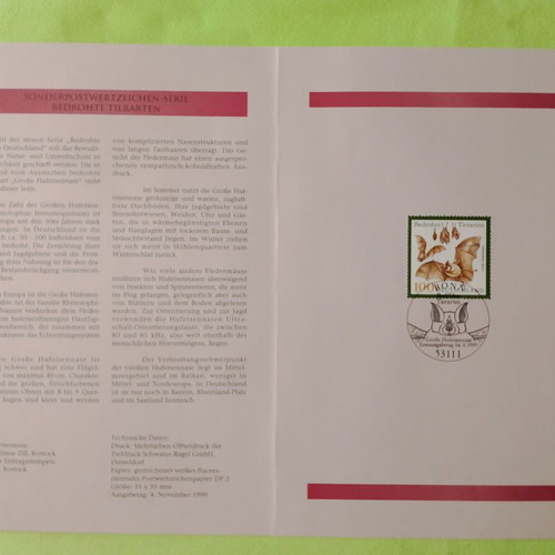 German stamps 1999 first day cover Bonn, unsealed block