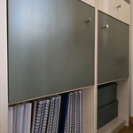 Bookshelf, bedside table, shelves and lamp set used Neoset