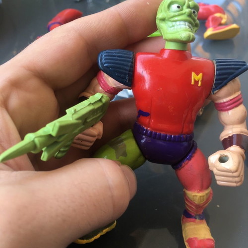 The Mask figures used vintage toys with sound and interchangeable parts