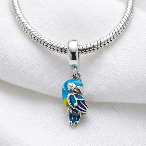 Pandora Jungle Paradise Parrot Charm S925 ALE new, multicolor silver